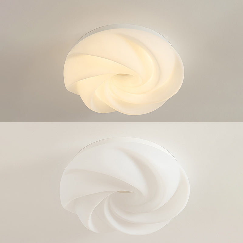 Modern LED Metal Flush Mount Flower Shape Ceiling Light with Acrylic Shade for Living Room