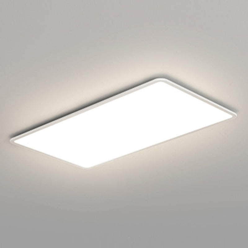 LED Modern Metal Flush Mount Rectangle Shape Ceiling Light with Acrylic Shade