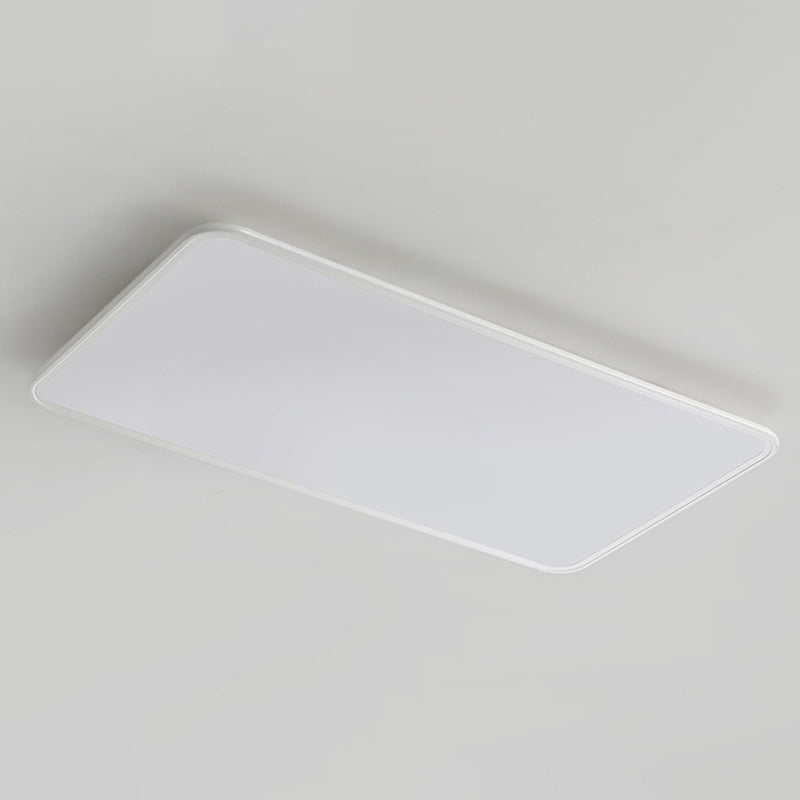 LED Modern Metal Flush Mount Rectangle Shape Ceiling Light with Acrylic Shade