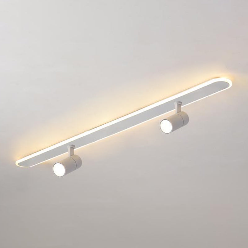 Linear Flush Mount Fixture Modern Metal Flush Light for Living Room