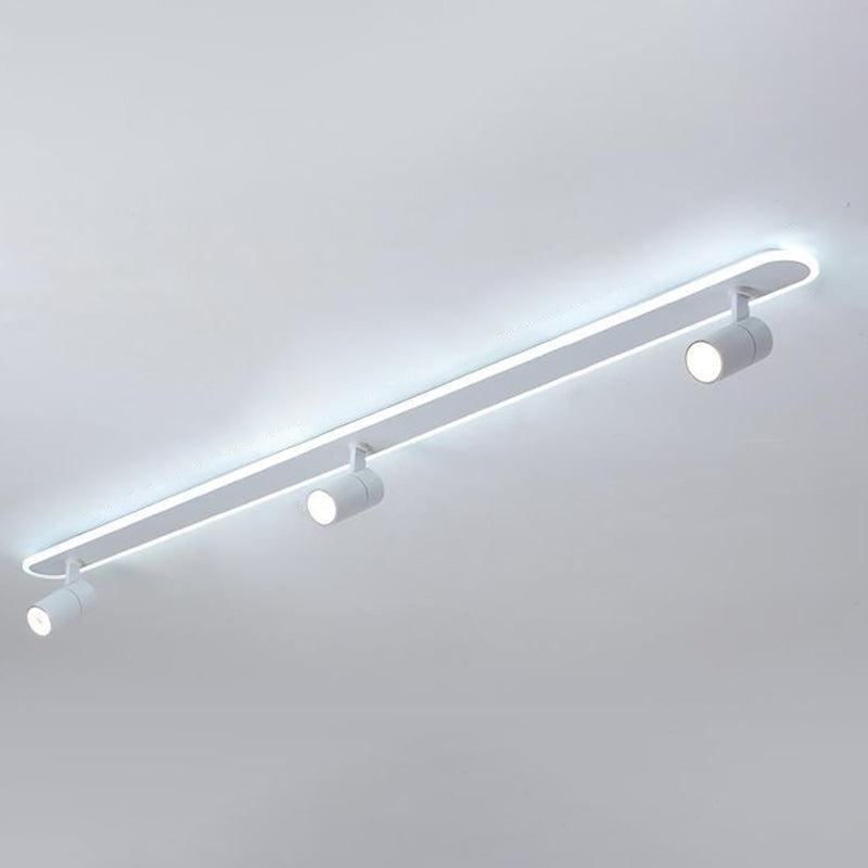 Linear Flush Mount Fixture Modern Metal Flush Light for Living Room