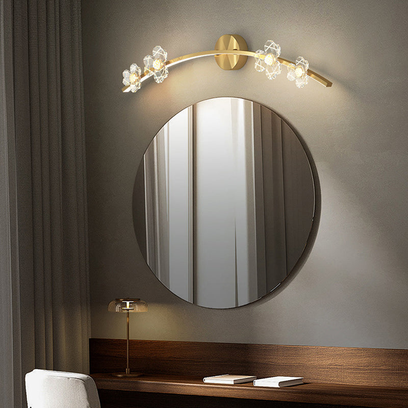 Ultra-Contemporary Vanity Lights Brass LED Wall Light Fixtures for Bathroom