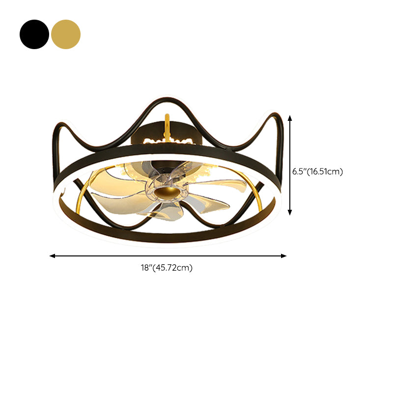 Nordic Style Ceiling Fan Lamp Geometry Shape Ceiling Fan Light for Children's Room