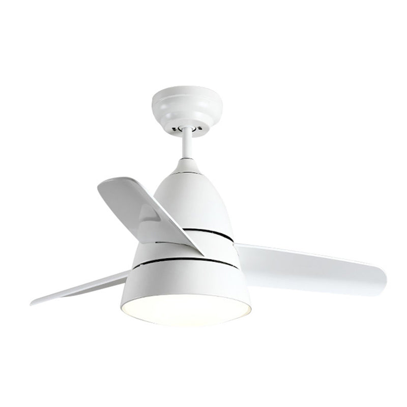 Modern Simple Ceiling Fan Lamp Cone Shape LED Ceiling Fan Light for Bedroom