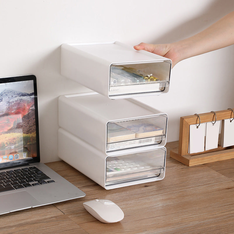 Lateral Filing Cabinet Transparent Drawers Plastic Simple Filing Cabinet