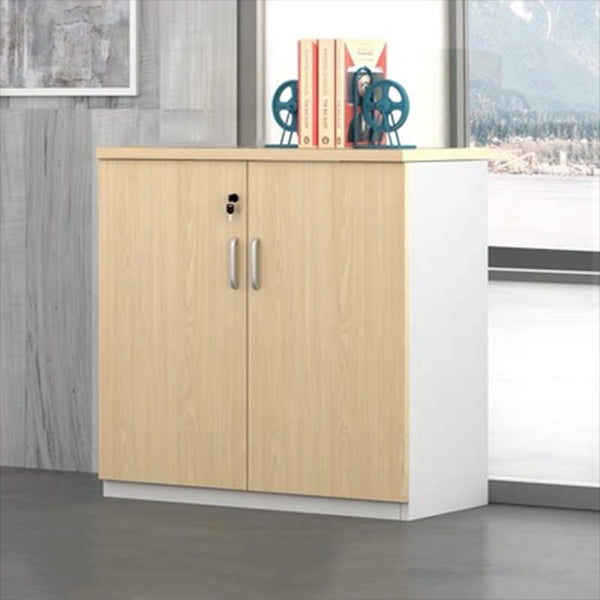 Nordic Style File Cabinets Solid Wood Horizontal File Cabinet with Key Lock