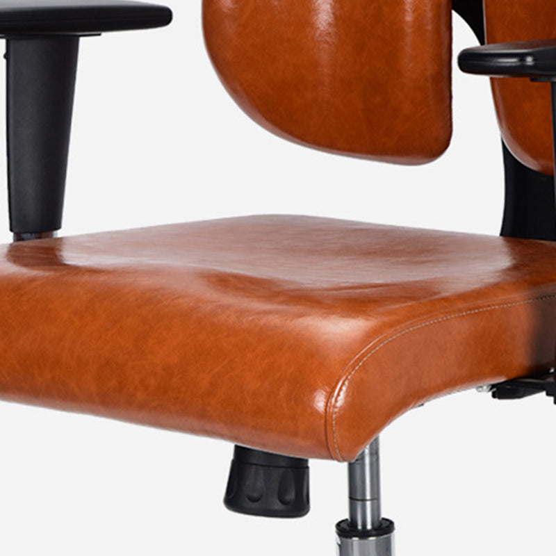 Modern Desk Chair Leather Executive Chair High-Back Chair in Brown