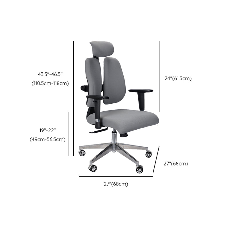 Modern Desk Chair Mesh Executive Chair High-Back Chair in Gray