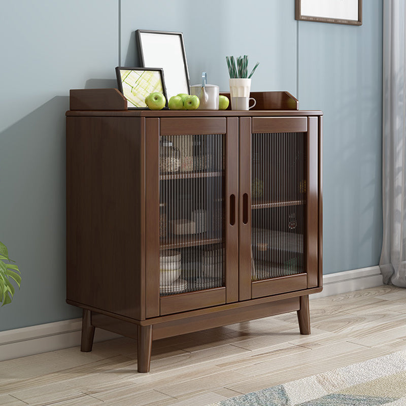 Contemporary Sideboard Solid Wood Dining Buffet with Drawers and Cabinets