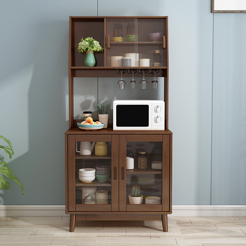 Contemporary Sideboard Solid Wood Dining Buffet with Drawers and Cabinets