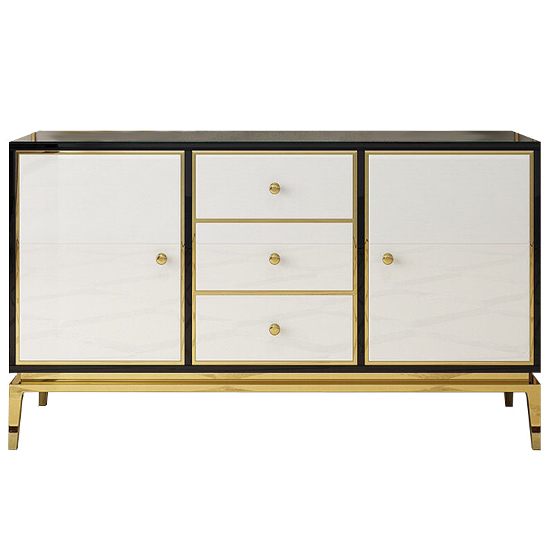 Glam Sideboard Buffet Mirrored 3 Drawers and 2 Doors Cabinets Buffet Sideboard