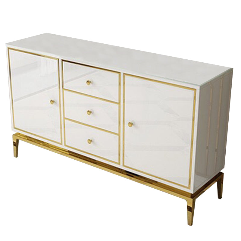 Glam Sideboard Buffet Mirrored 3 Drawers and 2 Doors Cabinets Buffet Sideboard