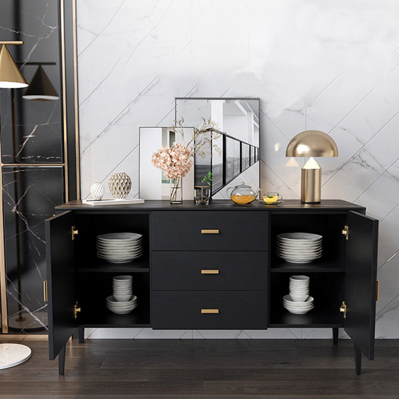 Modern Style Dining Buffet Stone Sideboard with Cabinets and Drawers