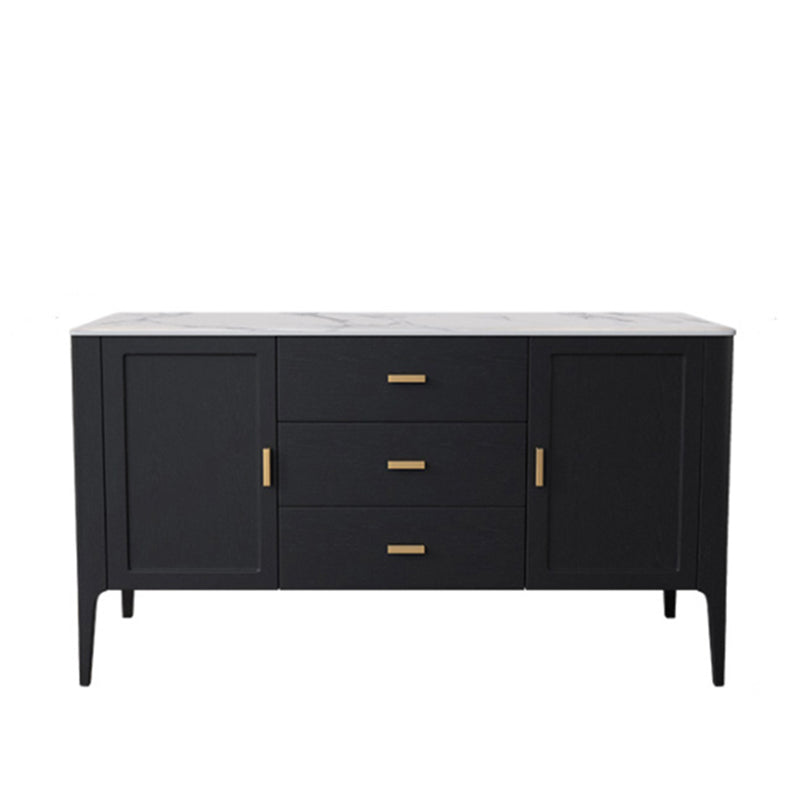 Modern Style Dining Buffet Stone Sideboard with Cabinets and Drawers