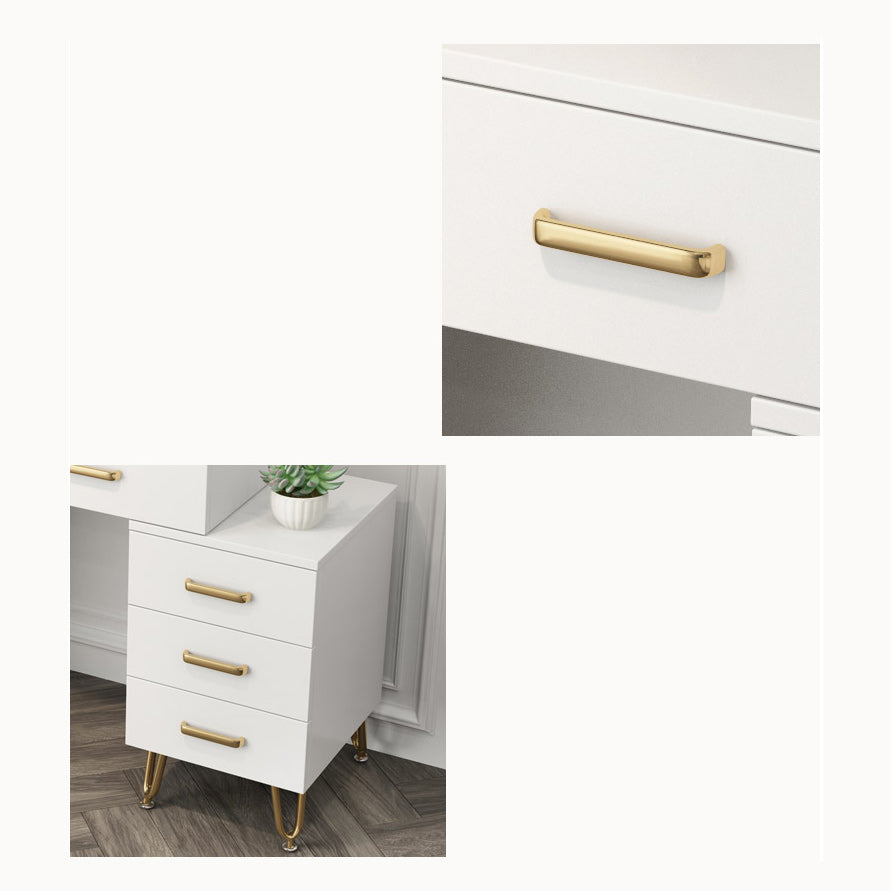 Wooden Vanity Desk in White Modern with Drawers Dressing Table