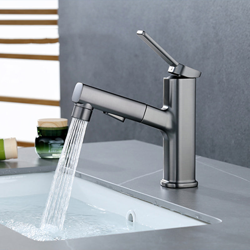 Modern Bathroom Vessel Faucet Brass Lever Handles Swivel Spout Sink Faucet