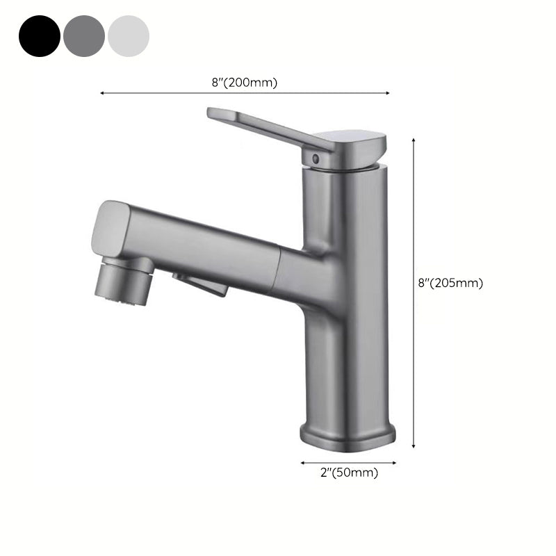 Modern Bathroom Vessel Faucet Brass Lever Handles Swivel Spout Sink Faucet