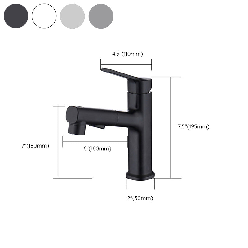 Circular Vessel Sink Bathroom Faucet Simple Style Faucet with Brass Material