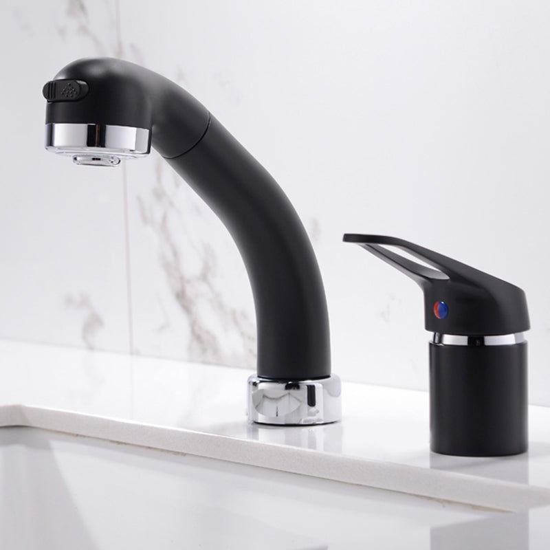 Contemporary Widespread Bathroom Faucet Lever Handles 2 Hole Faucets Circular Faucet