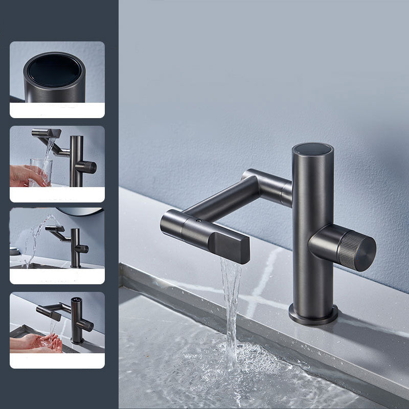 Contemporary Pull down Single Rotary Switch Kitchen Faucet Low Profile Faucet