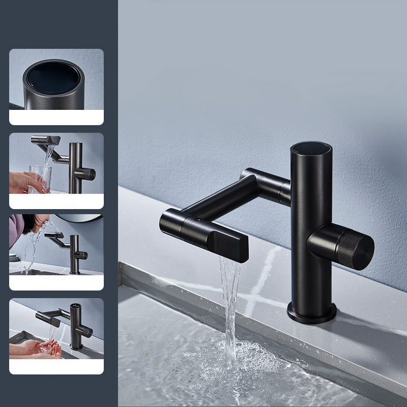 Contemporary Pull down Single Rotary Switch Kitchen Faucet Low Profile Faucet