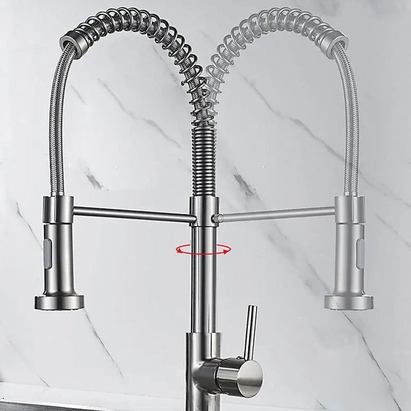 Modern Farmhouse Spring Spout Water Filler One Handle High Arch Kitchen Standard Faucet