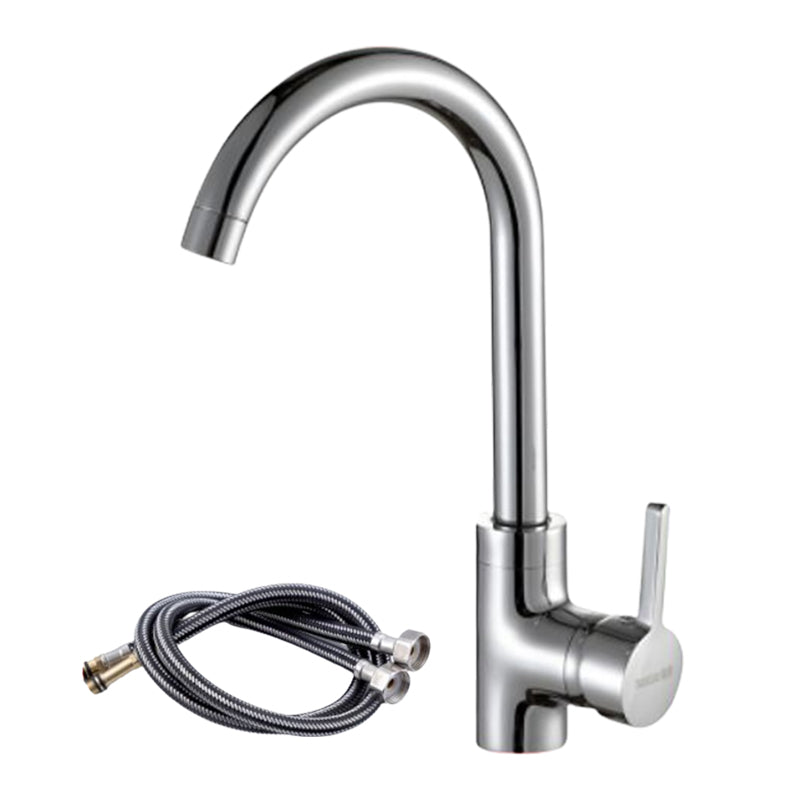 Modern Bridge Kitchen Faucet Stainless Steel Lever Handles High Arch Kitchen Faucet