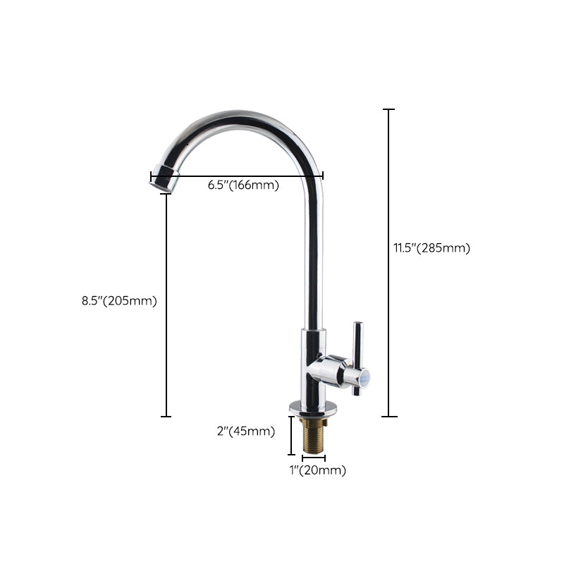 Modern Bridge Kitchen Faucet Stainless Steel Lever Handles High Arch Kitchen Faucet