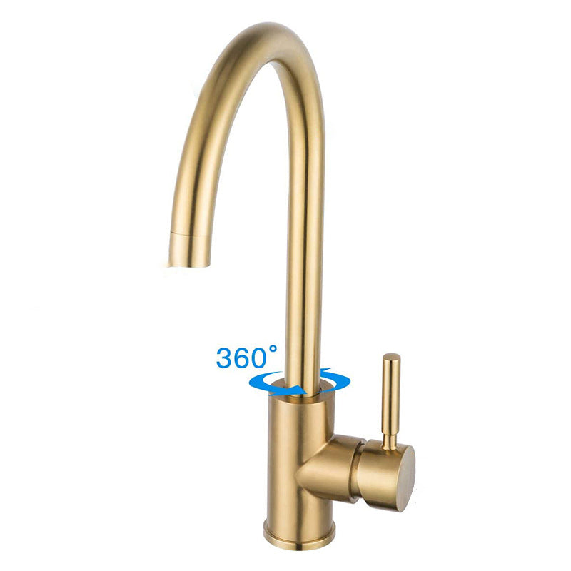 Traditional 1-Hole Pull Down Kitchen Faucet Single Handle Faucet