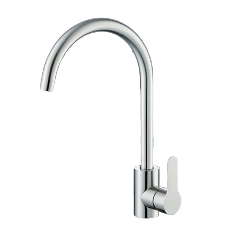 Modern 1-Handle Faucet 1-Hole Gooseneck Stainless Steel Touchless Faucet