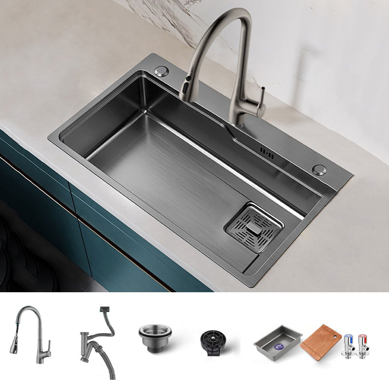 Classic Kitchen Sink Stainless Steel Friction Resistant Kitchen Sink with Faucet