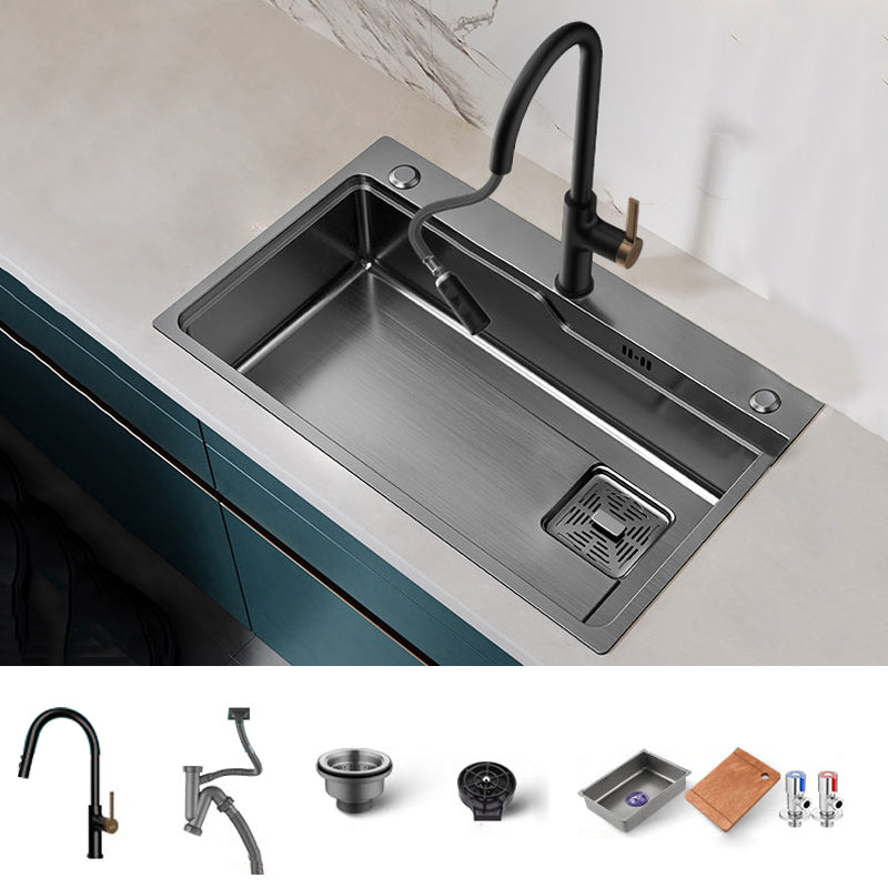 Classic Kitchen Sink Stainless Steel Friction Resistant Kitchen Sink with Faucet