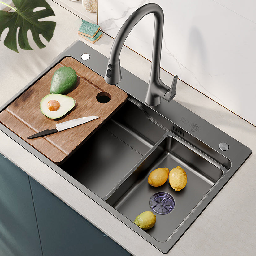 Classic Kitchen Sink Stainless Steel Friction Resistant Kitchen Sink with Faucet