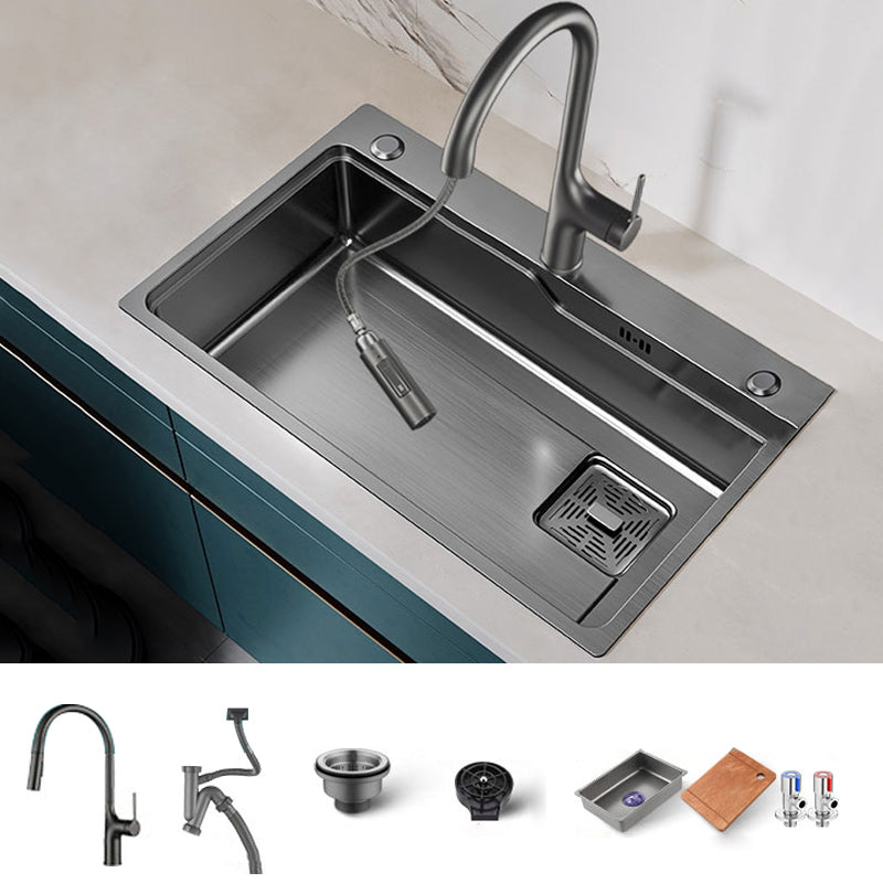 Classic Kitchen Sink Stainless Steel Friction Resistant Kitchen Sink with Faucet