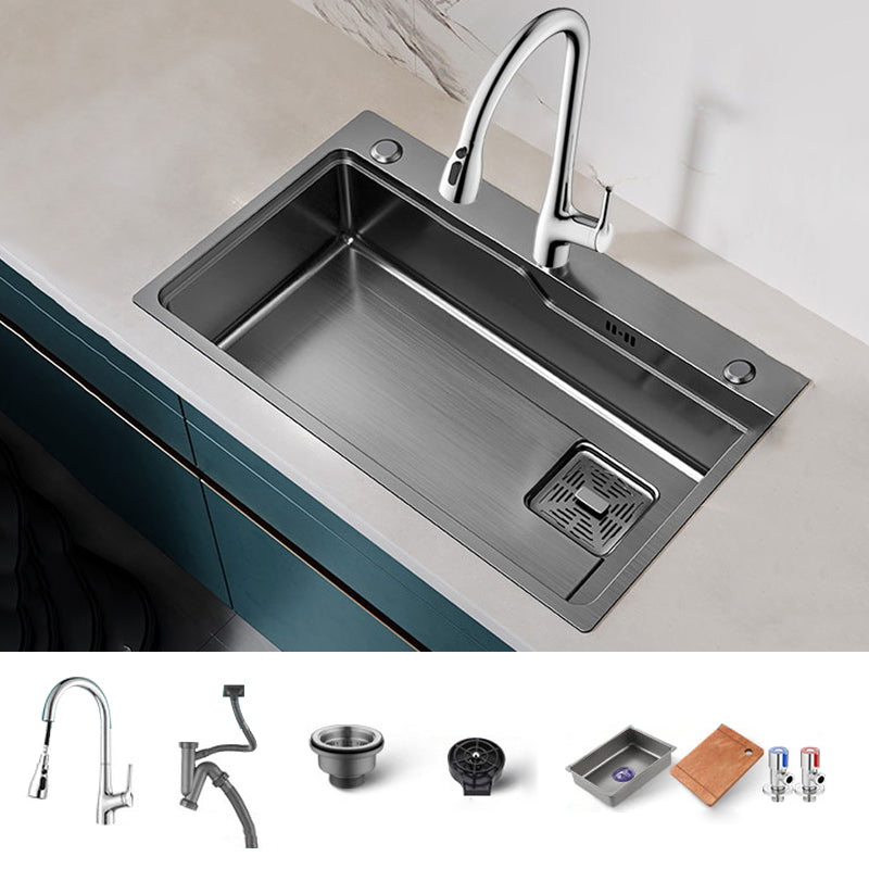 Classic Kitchen Sink Stainless Steel Friction Resistant Kitchen Sink with Faucet