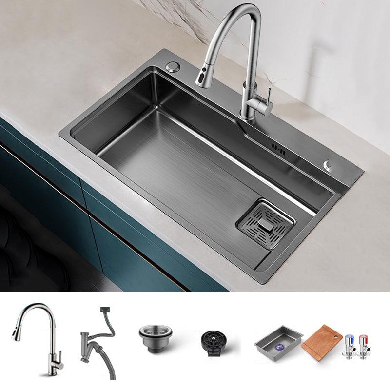 Classic Kitchen Sink Stainless Steel Friction Resistant Kitchen Sink with Faucet