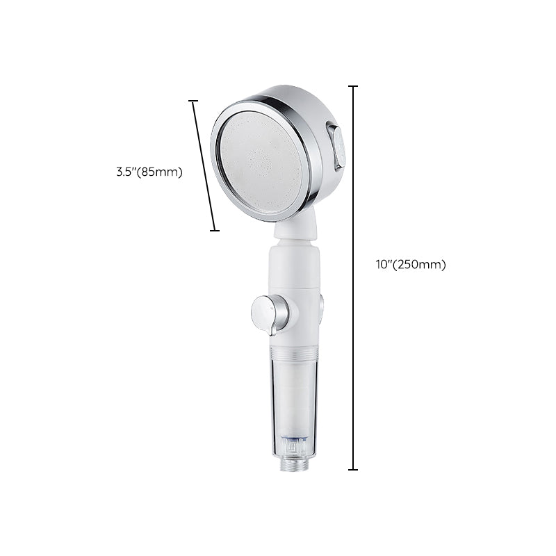 Modern Handheld Shower Head Sliver Round Standard Shower Heads