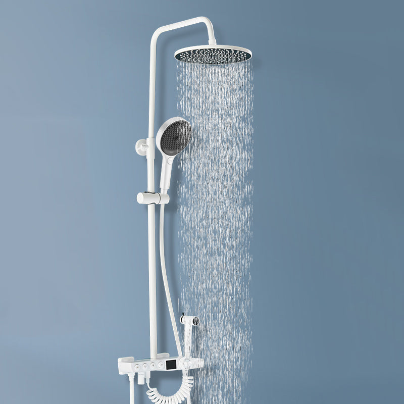 Contemporary Shower System Adjustable Shower Head Slide Bar Wall Mounted Shower Set