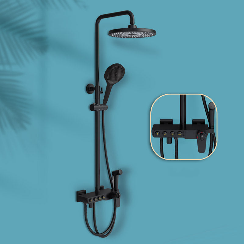 Contemporary Shower System Adjustable Shower Head Slide Bar Wall Mounted Shower Set