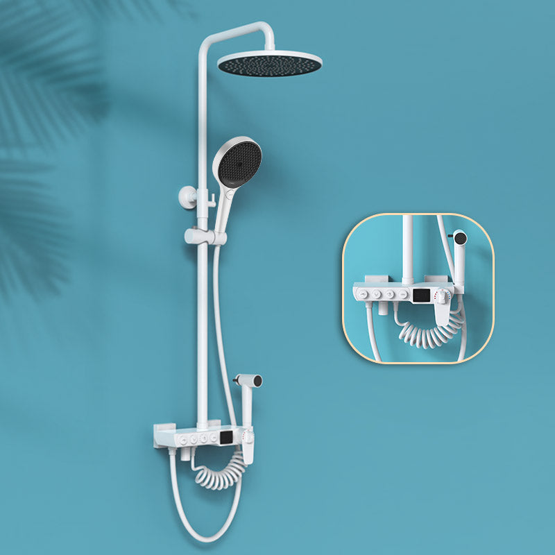 Contemporary Shower System Adjustable Shower Head Slide Bar Wall Mounted Shower Set