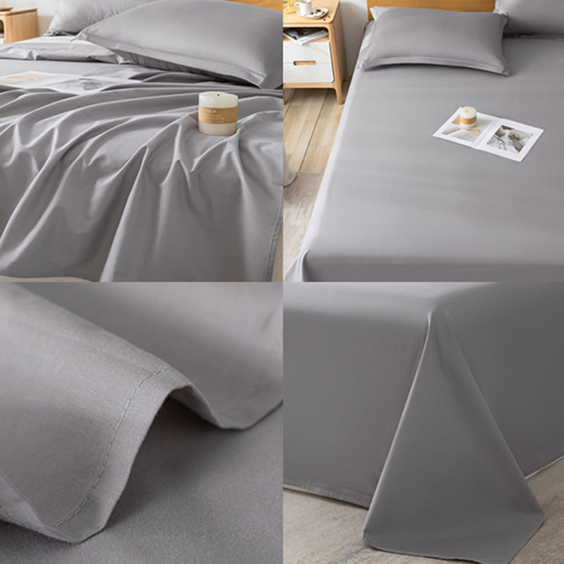 Pure Color Sheet Cotton Non-Pilling Fade Resistant Breathable Sheet Set