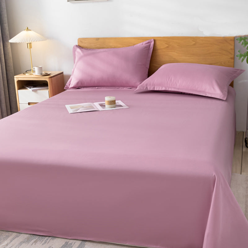 Pure Color Sheet Cotton Non-Pilling Fade Resistant Breathable Sheet Set