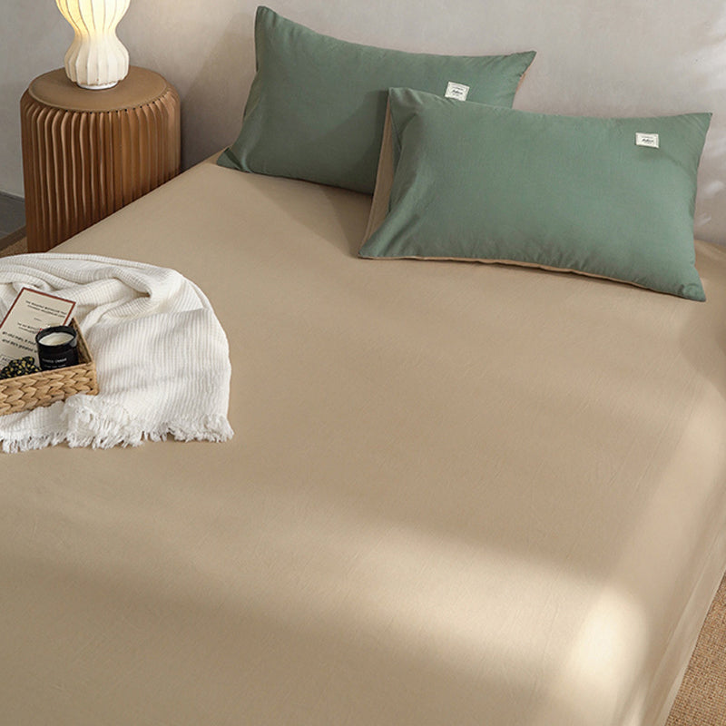 Whole Colored Bed Sheet Cotton Non-Pilling Fade Resistant Sheet Set