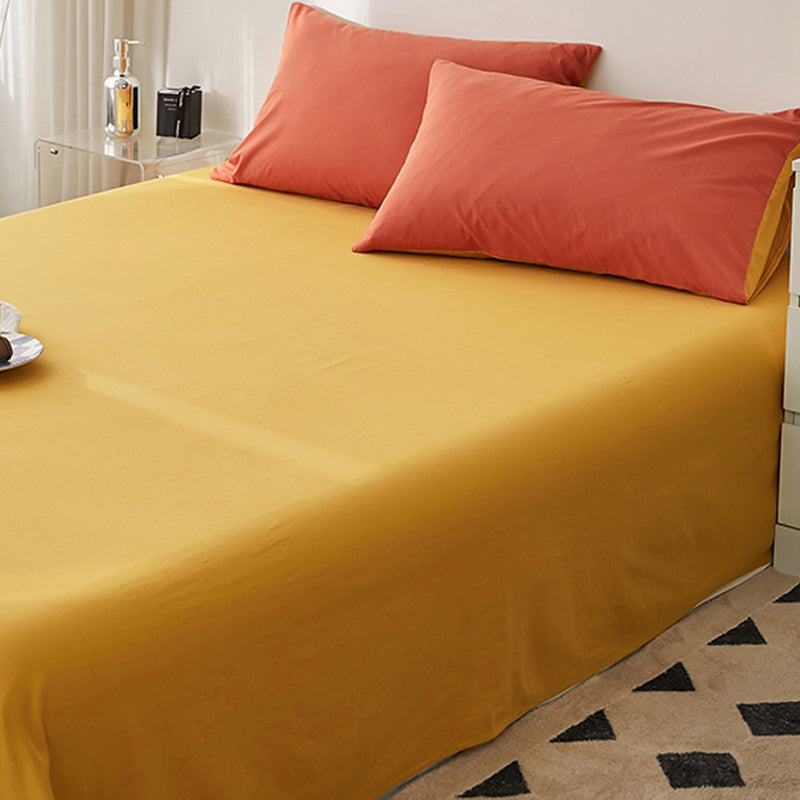 Whole Colored Bed Sheet Cotton Non-Pilling Fade Resistant Sheet Set