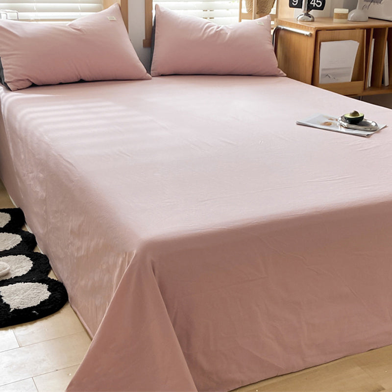 Whole Colored Bed Sheet Cotton Non-Pilling Fade Resistant Sheet Set