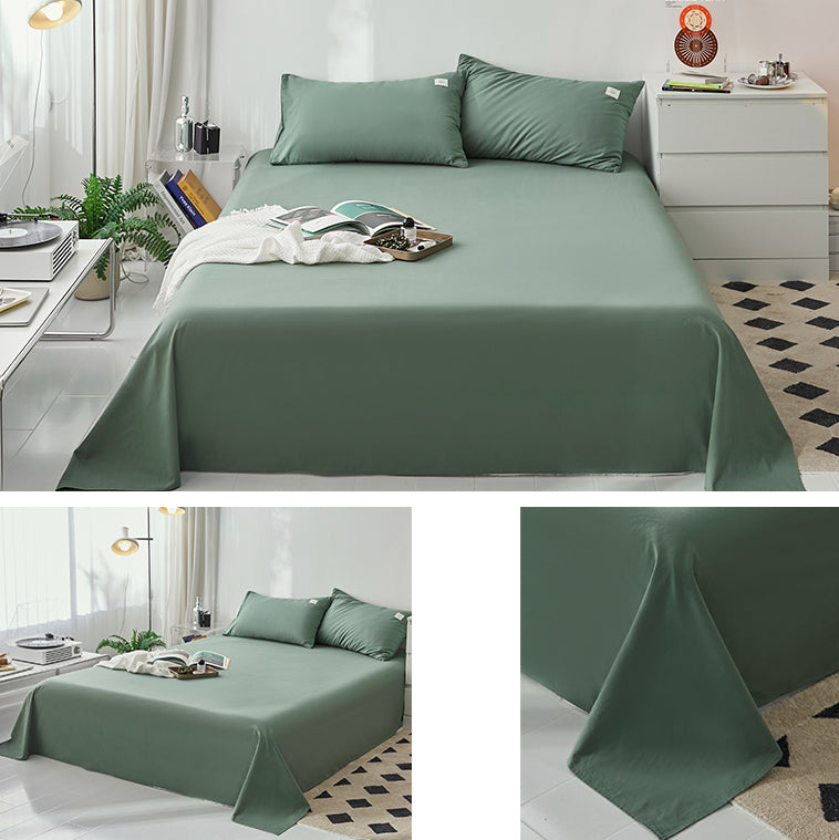 Whole Colored Bed Sheet Cotton Non-Pilling Fade Resistant Sheet Set