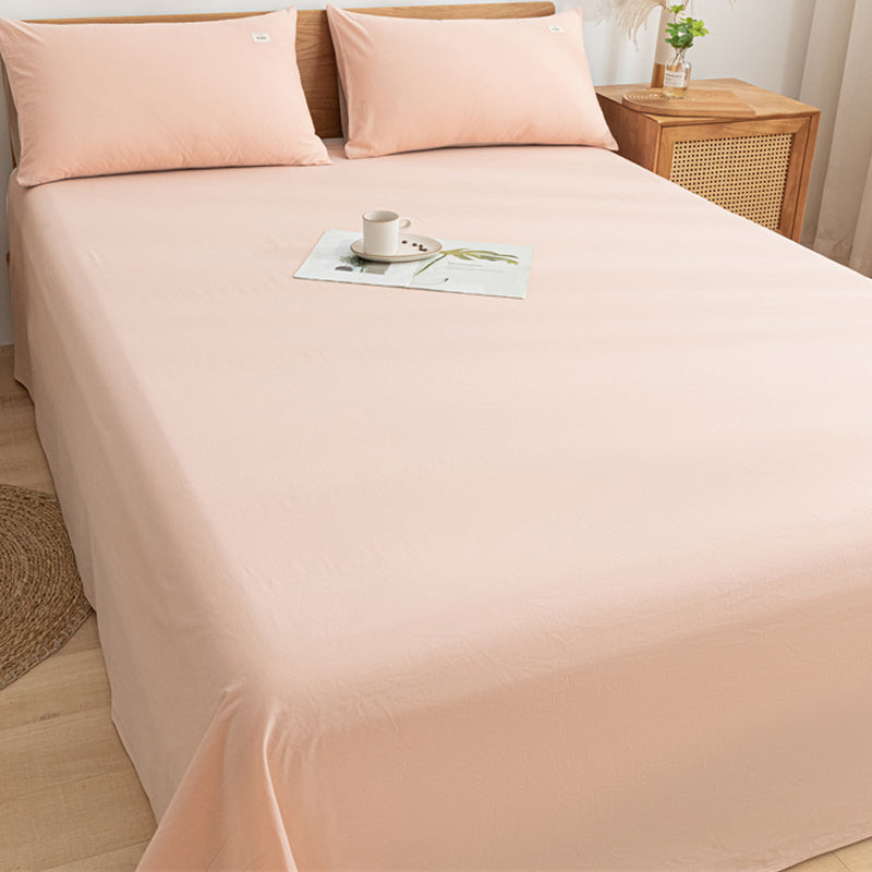 Whole Colored Bed Sheet Cotton Non-Pilling Fade Resistant Sheet Set