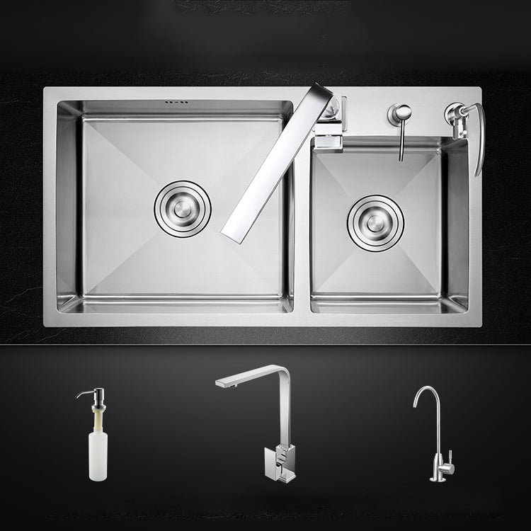 Classic Kitchen Sink Stainless Steel Corrosion Resistant Kitchen Sink with Basket Strainer