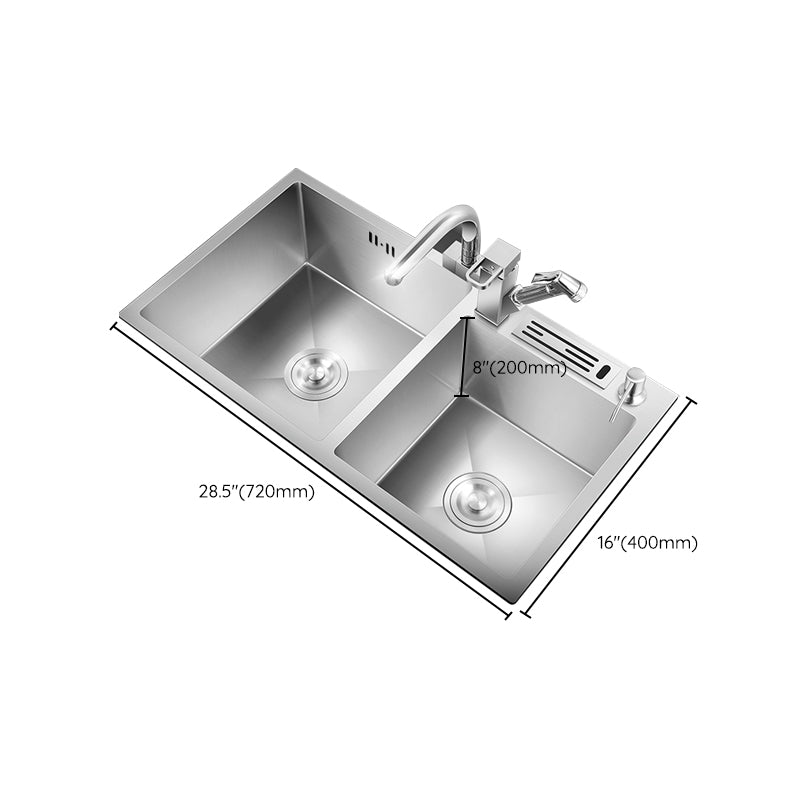 Classic Kitchen Sink Stainless Steel Corrosion Resistant Kitchen Sink with Basket Strainer