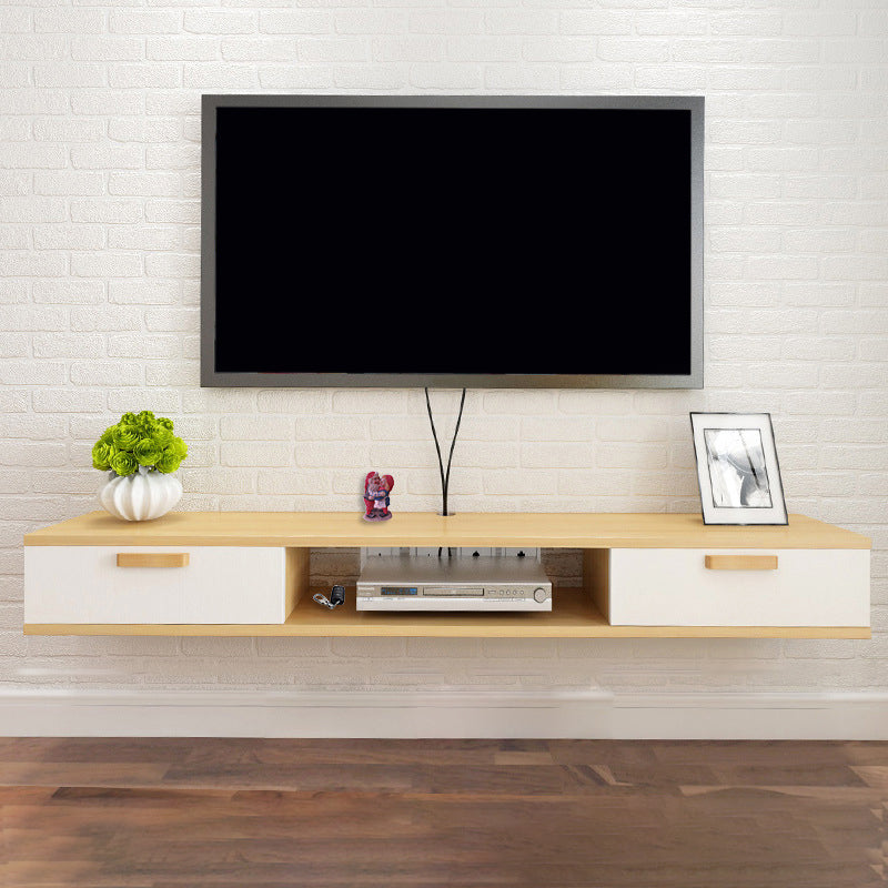 Modern Wood TV Console Open Storage TV Stand for Living Room